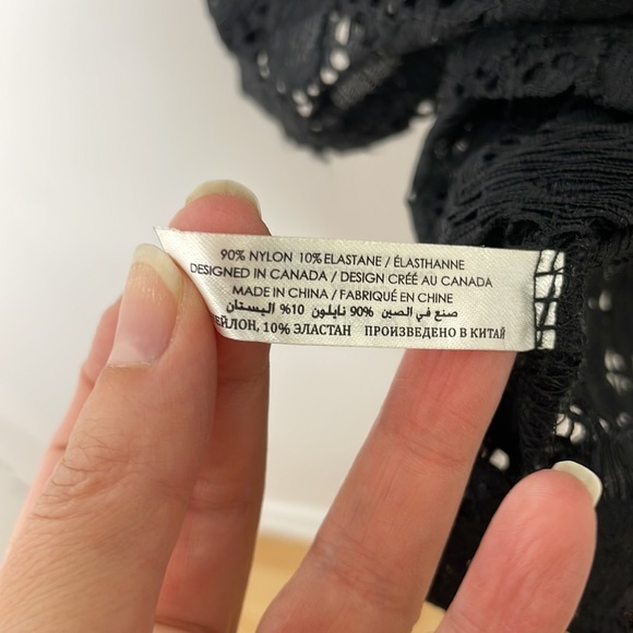 La Vie en Rose Aqua Black Eyelet Lace Dress or Coverup - Picture 8 of 8